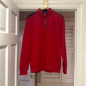 Mens large red nautica pullover